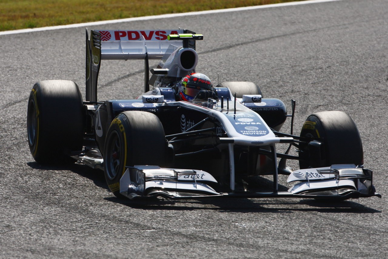 GP GIAPPONE, 08.10.2011- Prove Libere 3, Sabato, Pastor Maldonado (VEN), Williams FW33 