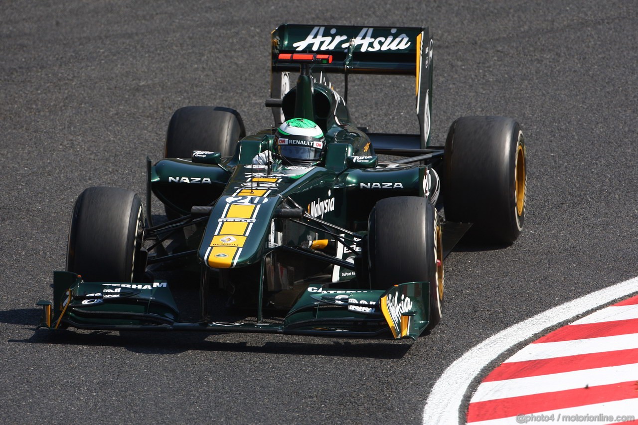 GP GIAPPONE, 08.10.2011- Prove Libere 3, Sabato, Heikki Kovalainen (FIN), Team Lotus, TL11 