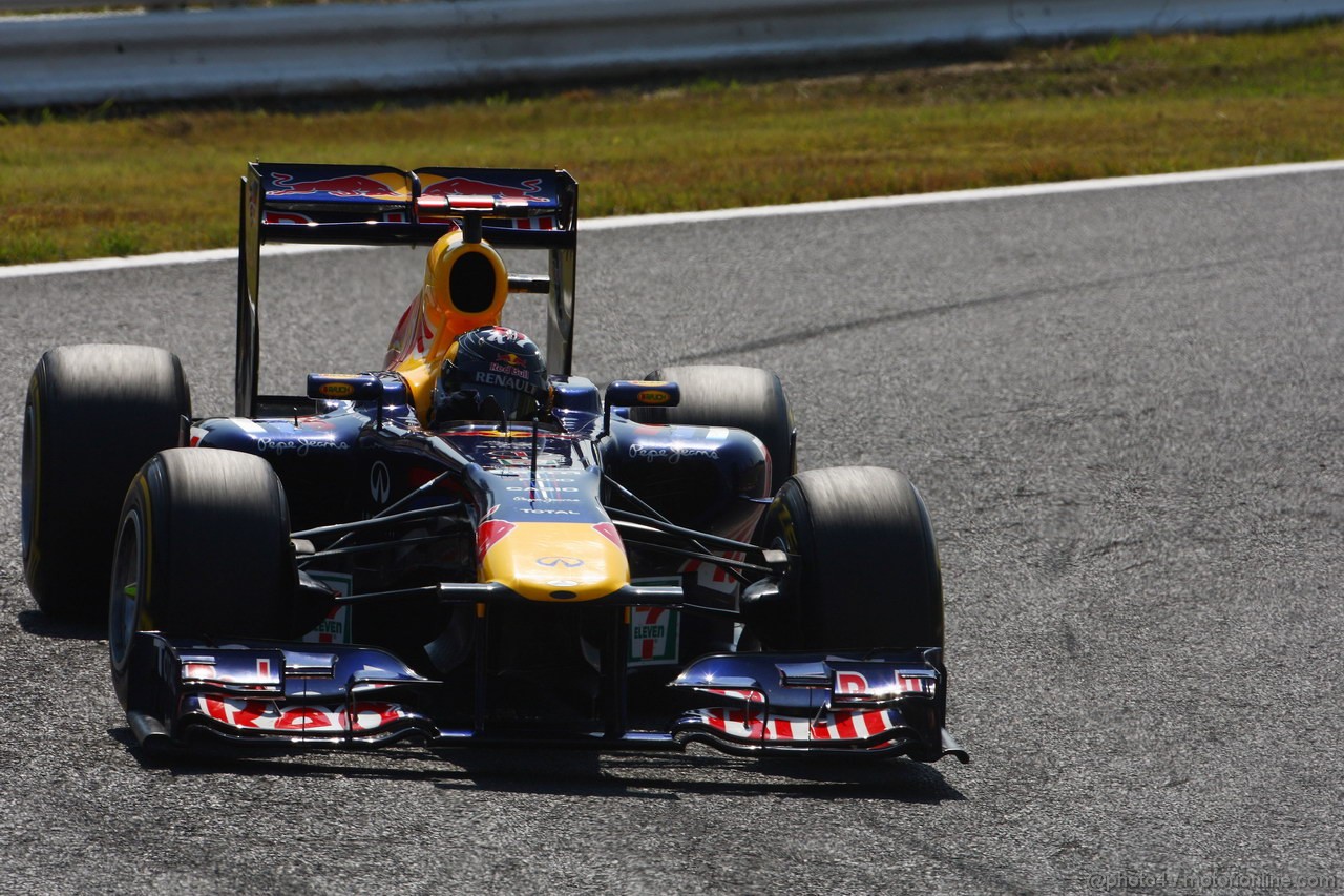 GP GIAPPONE, 08.10.2011- Prove Libere 3, Sabato, Sebastian Vettel (GER), Red Bull Racing, RB7 