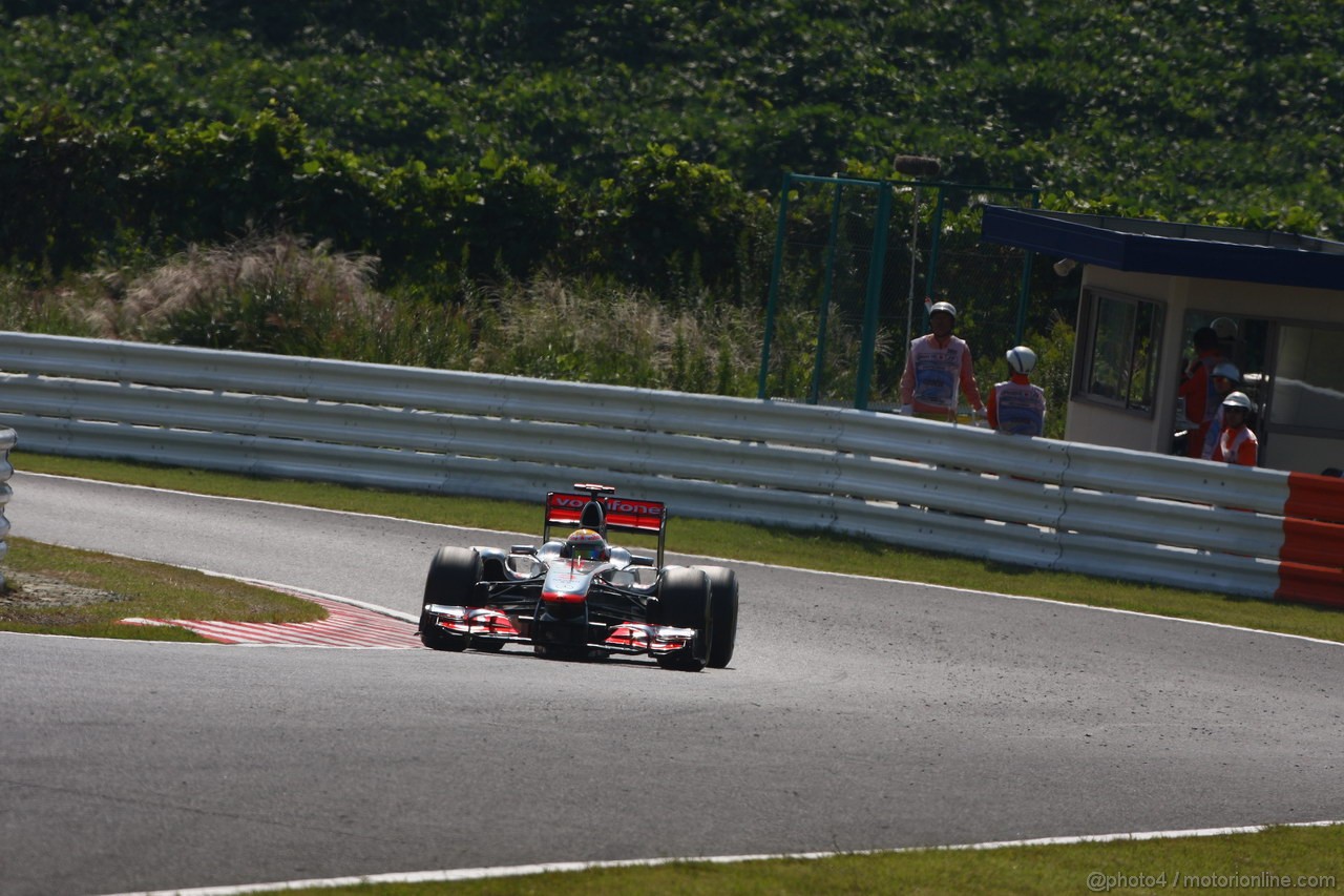 GP GIAPPONE, 08.10.2011- Prove Libere 3, Sabato, Jenson Button (GBR), McLaren  Mercedes, MP4-26 