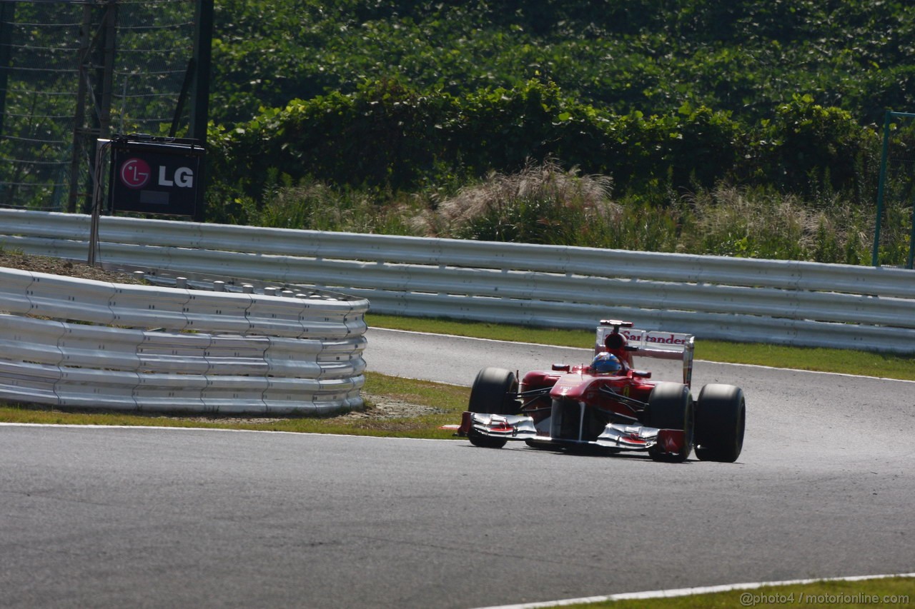 GP GIAPPONE, 08.10.2011- Prove Libere 3, Sabato, Fernando Alonso (ESP), Ferrari, F-150 Italia
