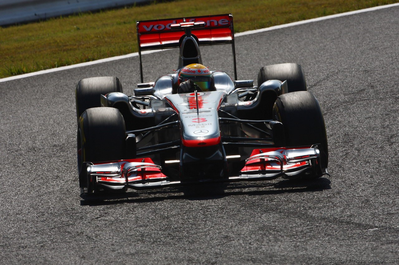GP GIAPPONE, 08.10.2011- Prove Libere 3, Sabato, Lewis Hamilton (GBR), McLaren  Mercedes, MP4-26 