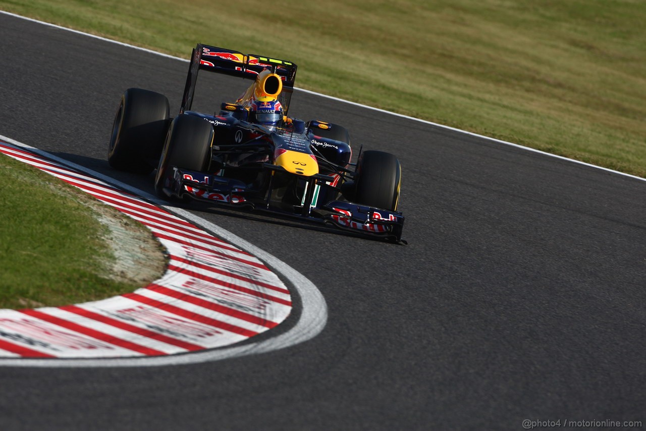 GP GIAPPONE, 08.10.2011- Qualifiche, Mark Webber (AUS), Red Bull Racing, RB7 