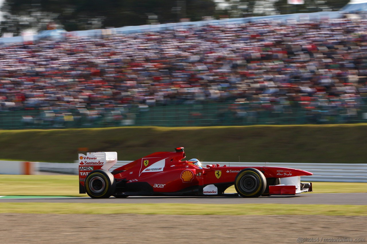 GP GIAPPONE, 08.10.2011- Qualifiche, Fernando Alonso (ESP), Ferrari, F-150 Italia