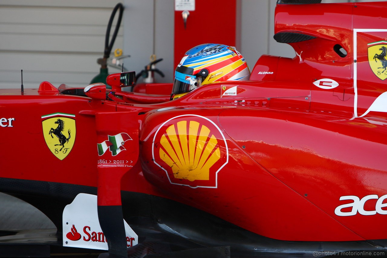 GP GIAPPONE, 08.10.2011- Qualifiche, Fernando Alonso (ESP), Ferrari, F-150 Italia 