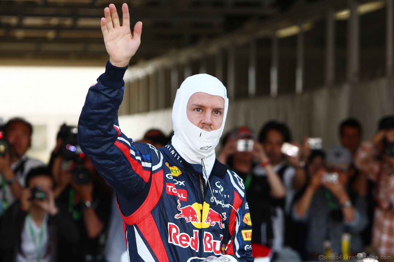 GP GIAPPONE, 08.10.2011- Qualifiche, Sebastian Vettel (GER), Red Bull Racing, RB7 pole position