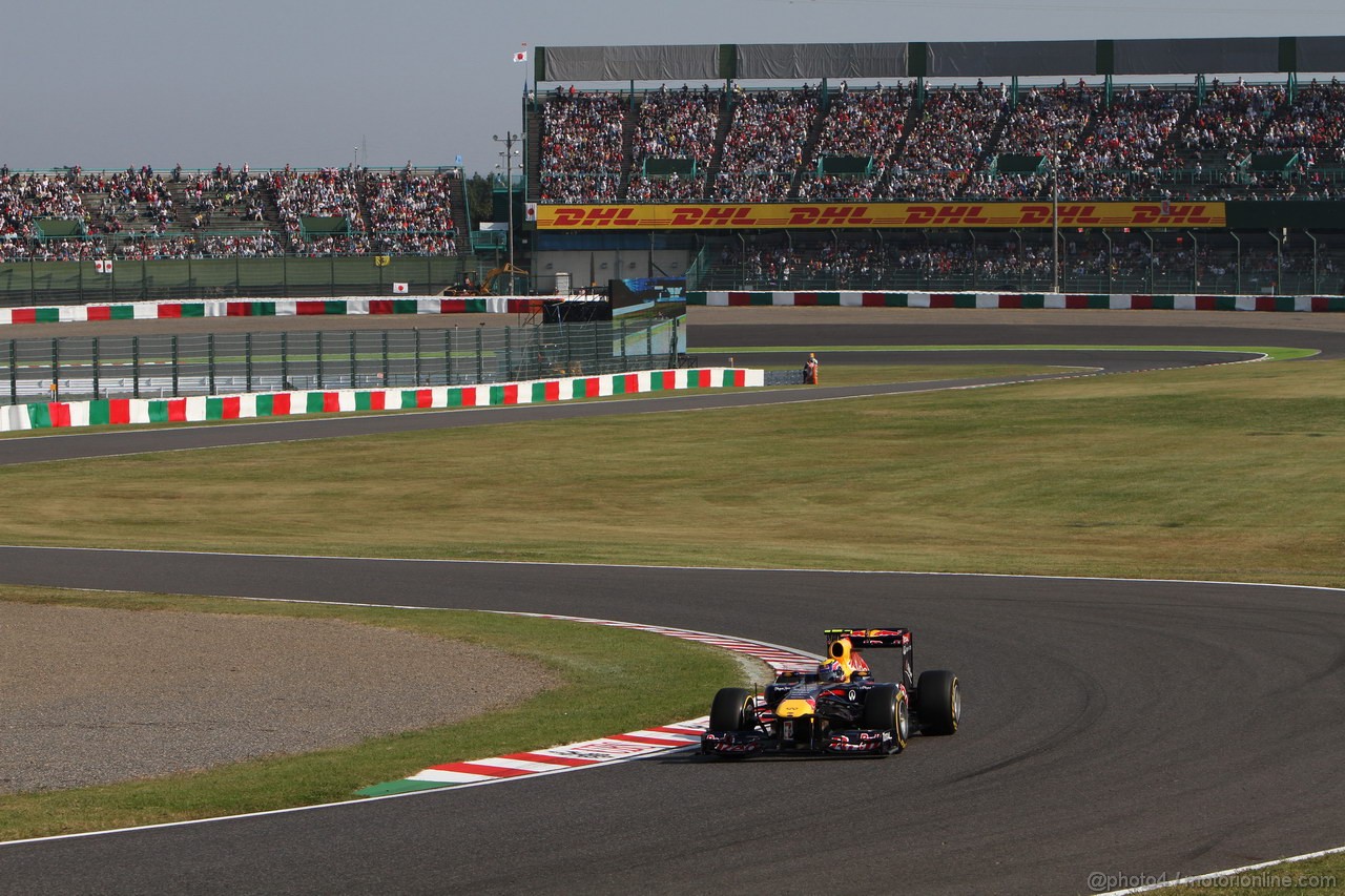 GP GIAPPONE, 08.10.2011- Qualifiche, Mark Webber (AUS), Red Bull Racing, RB7 