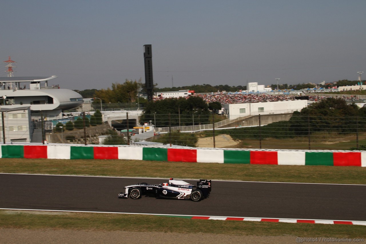 GP GIAPPONE, 08.10.2011- Qualifiche, Rubens Barrichello (BRA), Williams FW33