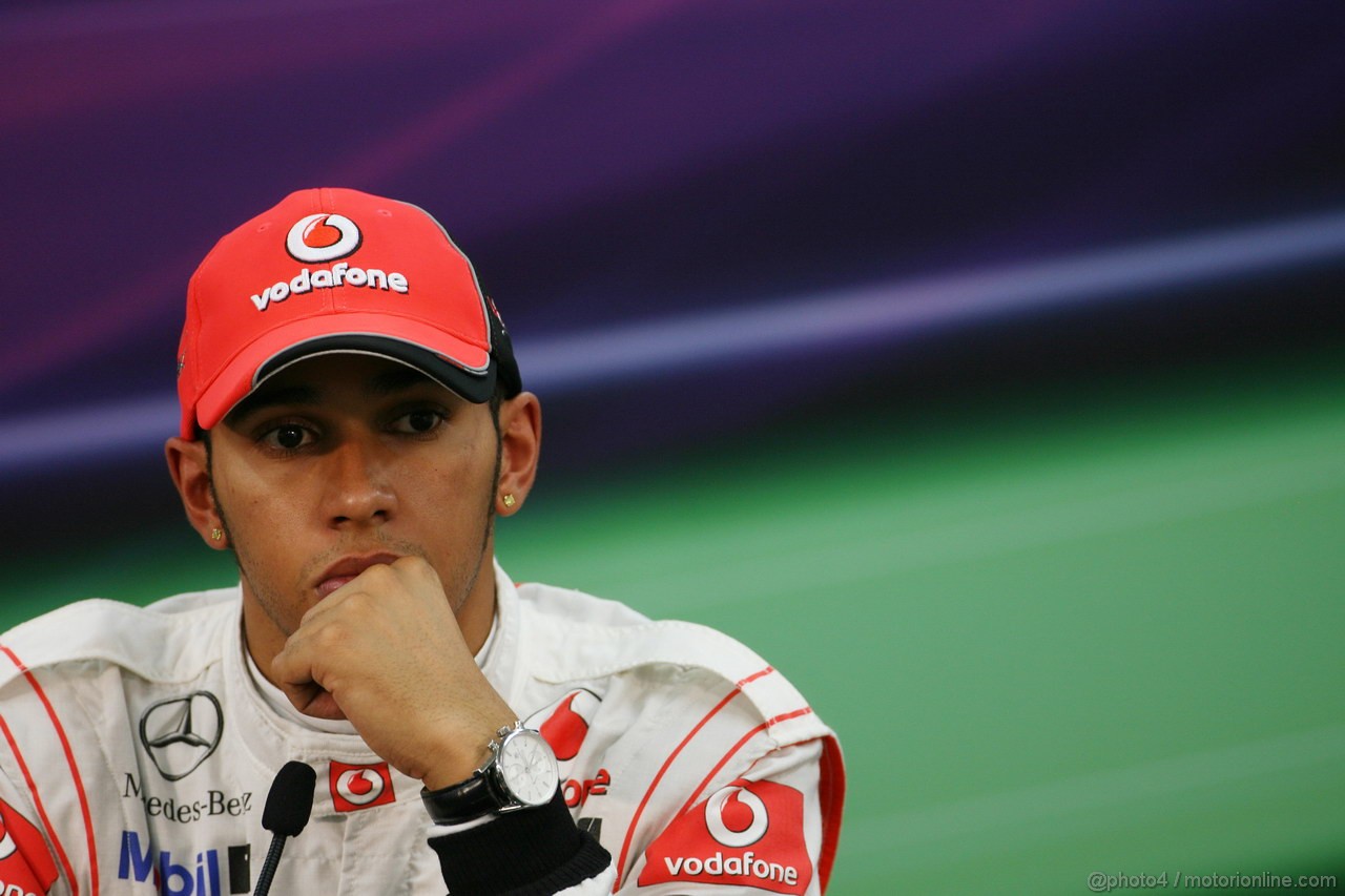 GP GIAPPONE, 08.10.2011- Qualifiche, Conferenza Stampa, Lewis Hamilton (GBR), McLaren Mercedes, MP4-26 terzo