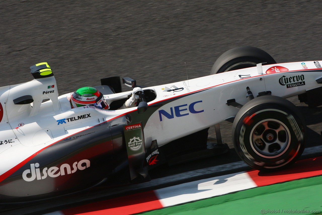 GP GIAPPONE, 07.10.2011- Prove Libere 1, Venerdi', Sergio P�rez (MEX), Sauber F1 Team C30 
