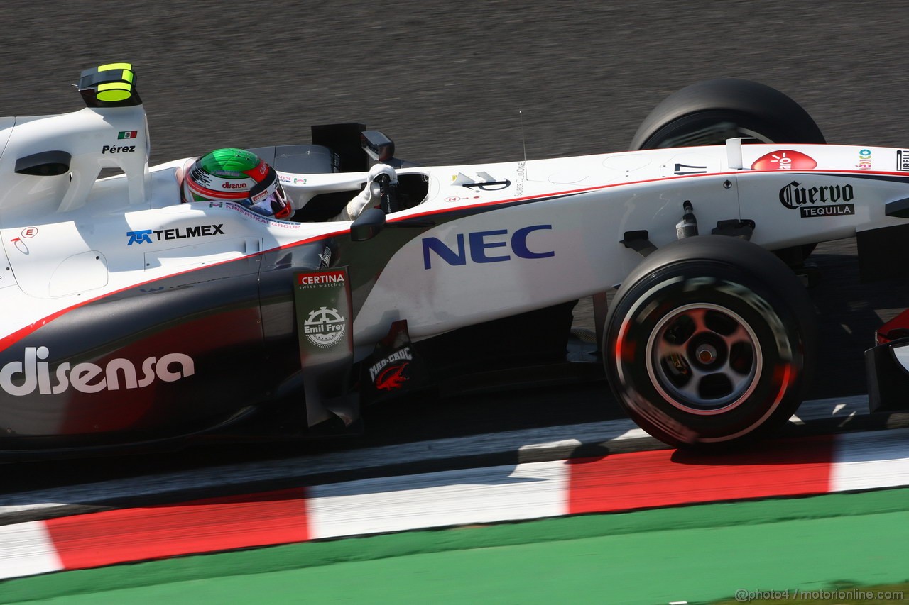 GP GIAPPONE, 07.10.2011- Prove Libere 1, Venerdi', Sergio Pérez (MEX), Sauber F1 Team C30