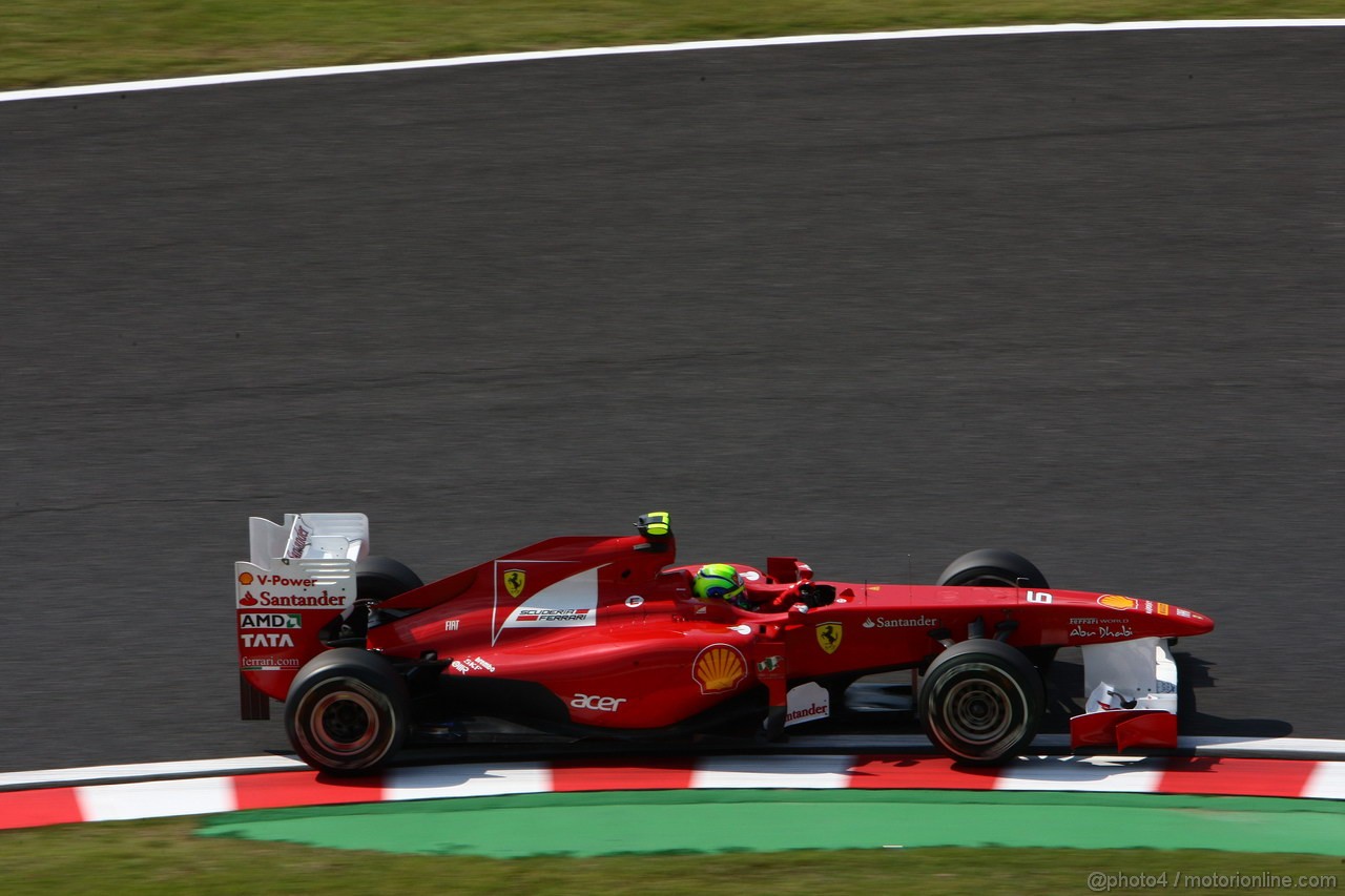 GP GIAPPONE, 07.10.2011- Prove Libere 1, Venerdi', Felipe Massa (BRA), Ferrari, F-150 Italia 