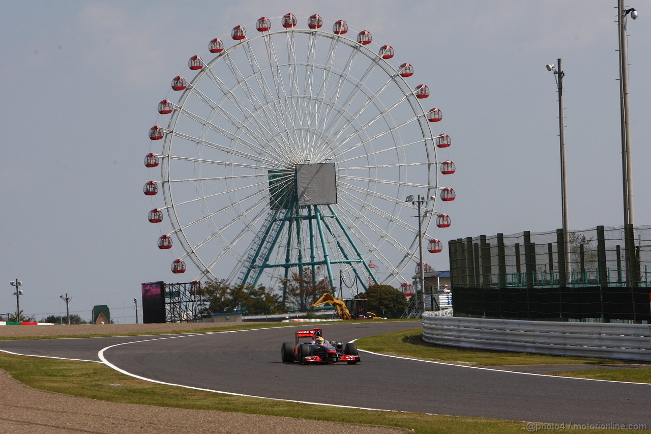 GP GIAPPONE, 07.10.2011- Prove Libere 1, Venerdi', Lewis Hamilton (GBR), McLaren  Mercedes, MP4-26 