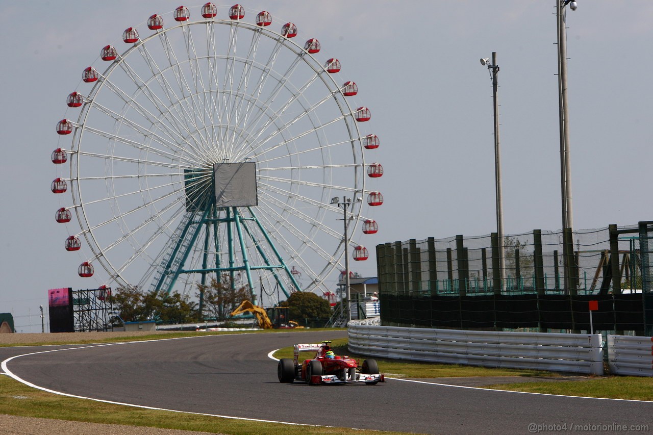 GP GIAPPONE, 07.10.2011- Prove Libere 1, Venerdi', Felipe Massa (BRA), Ferrari, F-150 Italia 