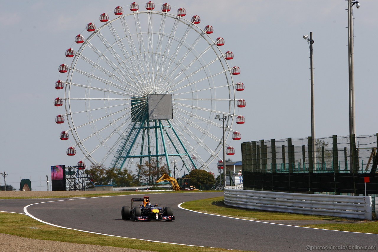GP GIAPPONE, 07.10.2011- Prove Libere 1, Venerdi', Sebastian Vettel (GER), Red Bull Racing, RB7 