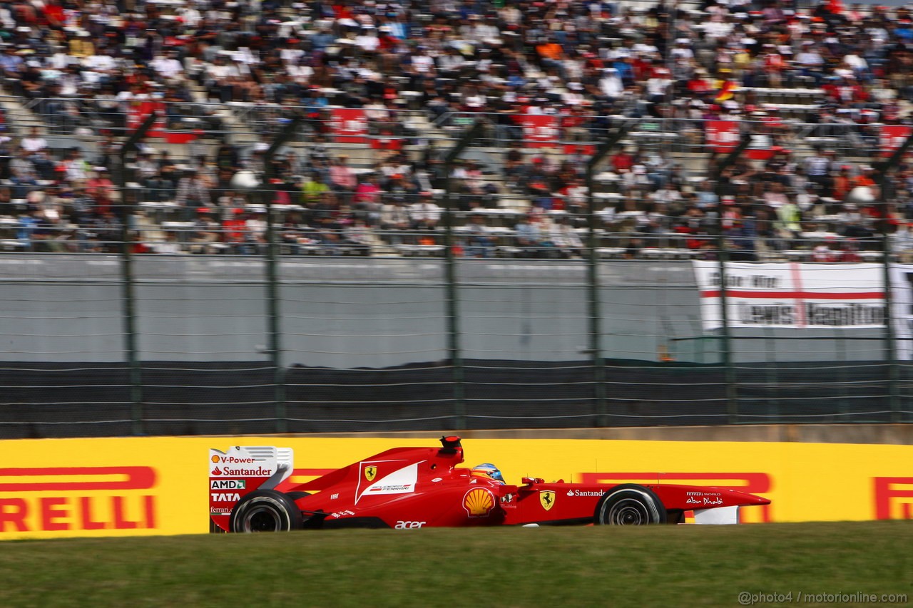 GP GIAPPONE, 07.10.2011- Prove Libere 1, Venerdi', Fernando Alonso (ESP), Ferrari, F-150 Italia 