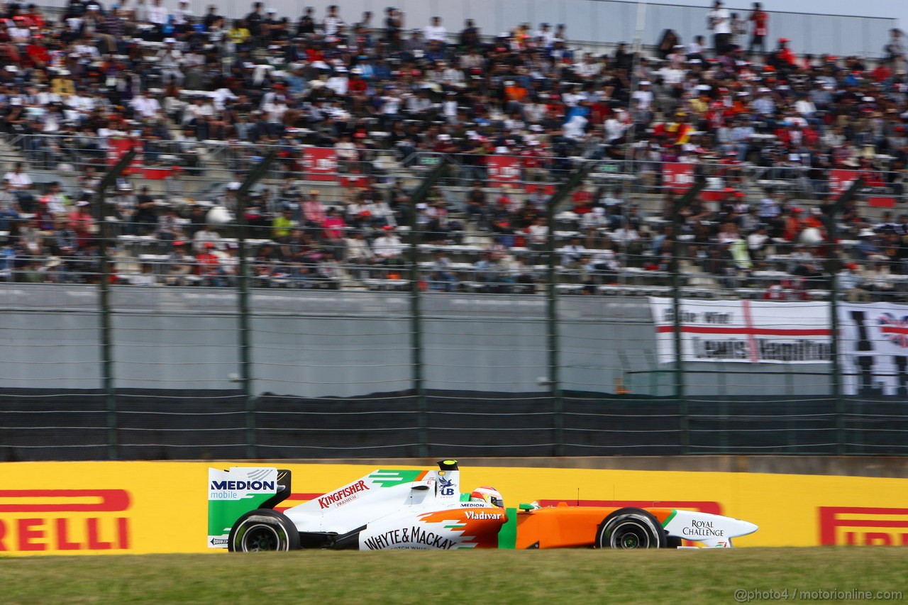 GP GIAPPONE, 07.10.2011- Prove Libere 1, Venerdi', Paul di Resta (GBR) Force India VJM04 
