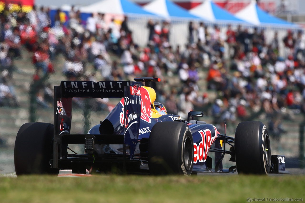 GP GIAPPONE, 07.10.2011- Prove Libere 1, Venerdi', Sebastian Vettel (GER), Red Bull Racing, RB7 