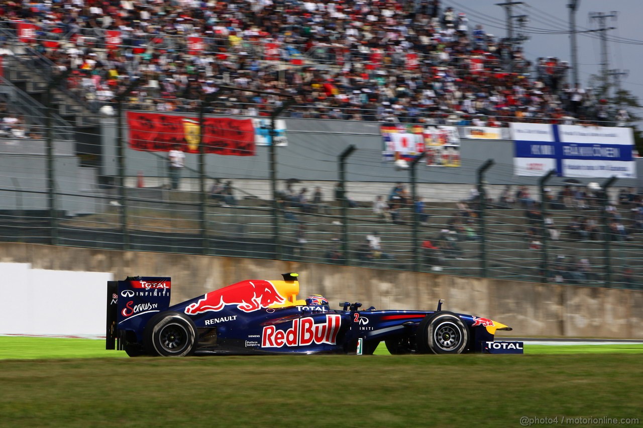 GP GIAPPONE, 07.10.2011- Prove Libere 1, Venerdi', Mark Webber (AUS), Red Bull Racing, RB7