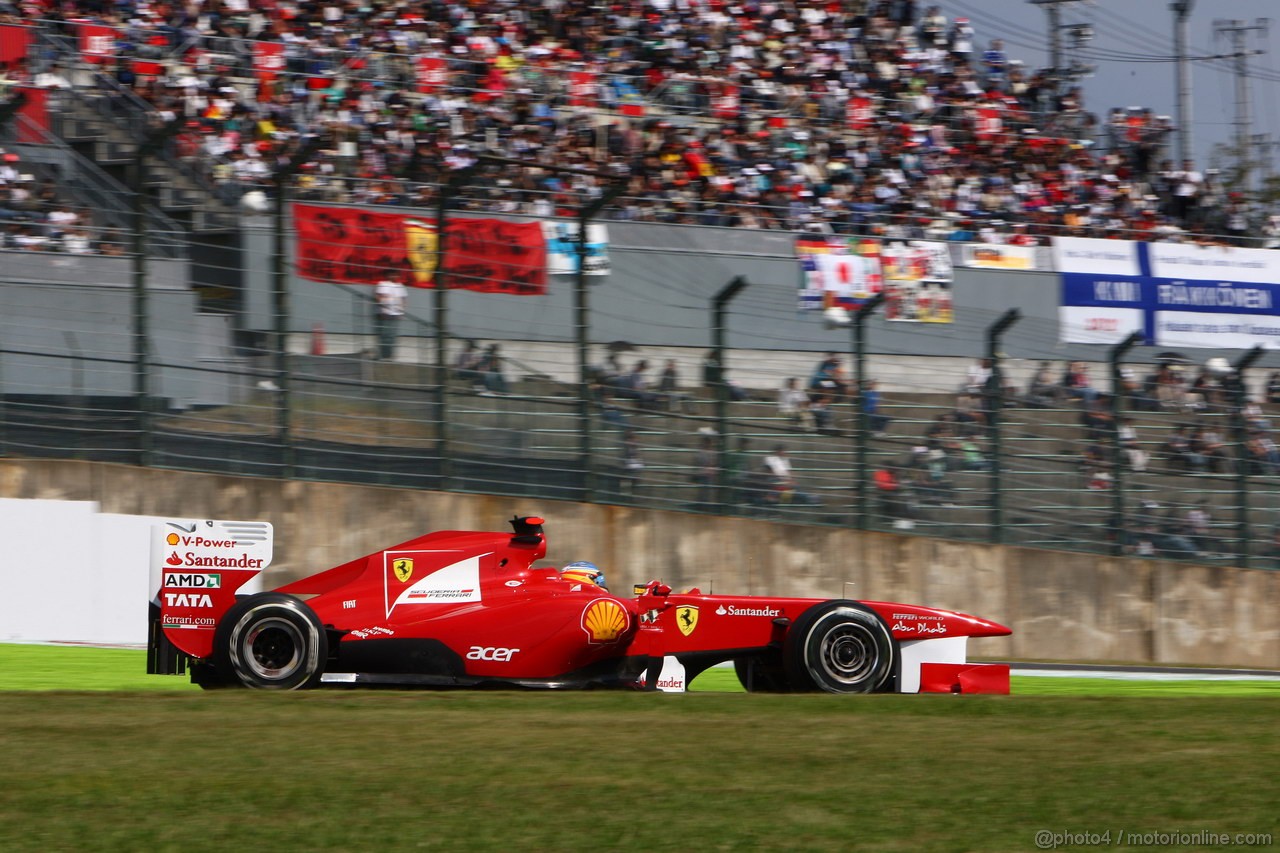 GP GIAPPONE, 07.10.2011- Prove Libere 1, Venerdi', Fernando Alonso (ESP), Ferrari, F-150 Italia 
