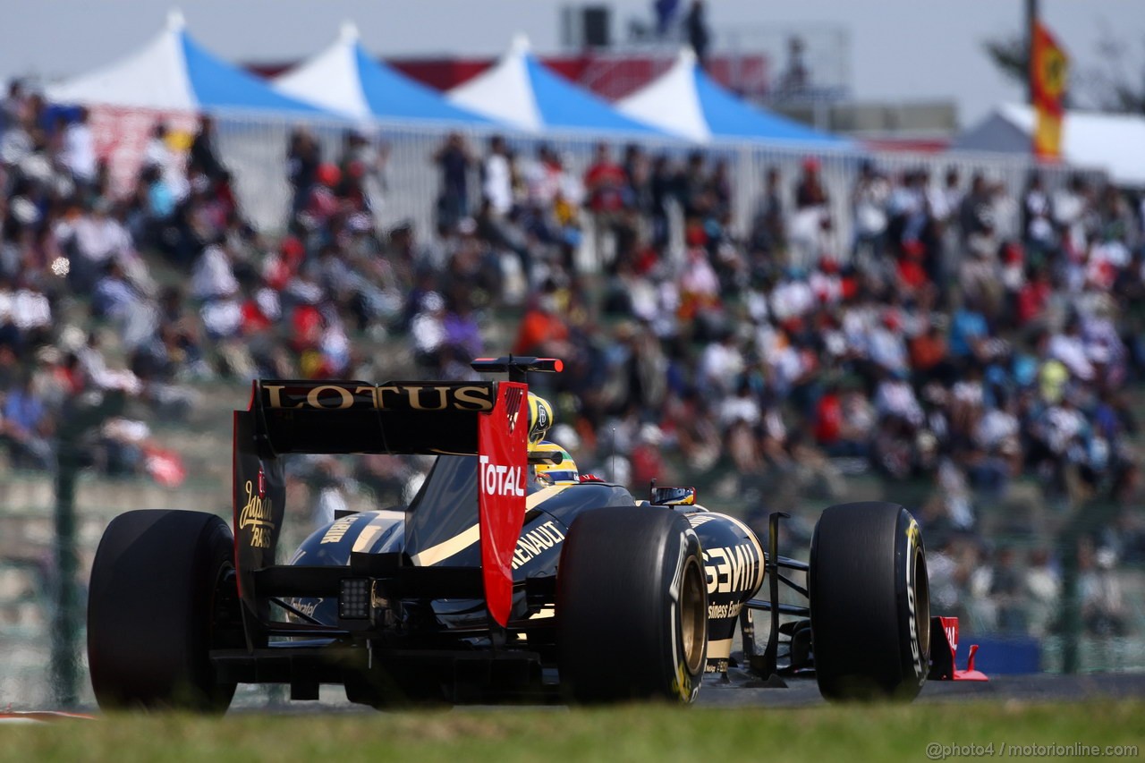 GP GIAPPONE, 07.10.2011- Prove Libere 1, Venerdi', Bruno Senna (BRA), Lotus Renault GP R31 