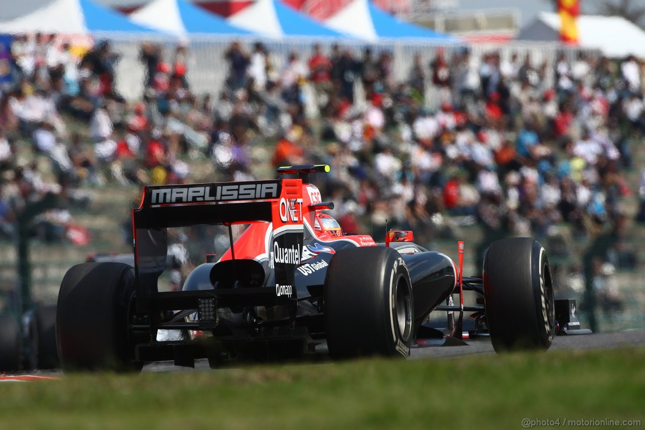 GP GIAPPONE, 07.10.2011- Prove Libere 1, Venerdi', Jerome D'Ambrosio (BEL), Marussia Virgin Racing VR-02