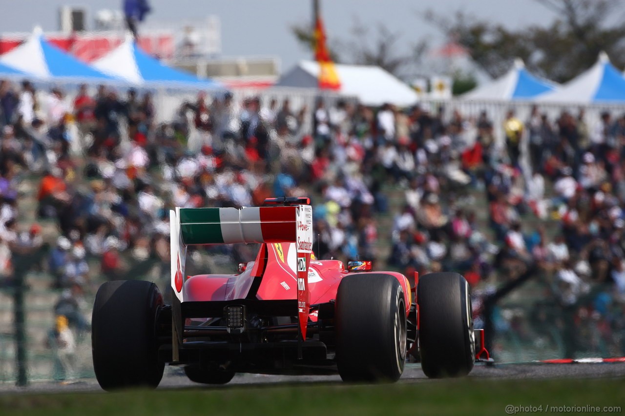 GP GIAPPONE, 07.10.2011- Prove Libere 1, Venerdi', Fernando Alonso (ESP), Ferrari, F-150 Italia 