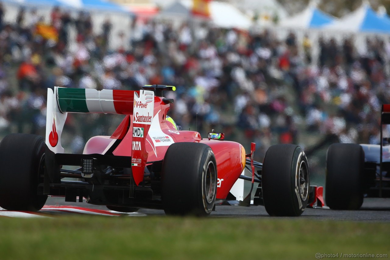 GP GIAPPONE, 07.10.2011- Prove Libere 1, Venerdi', Felipe Massa (BRA), Ferrari, F-150 Italia 