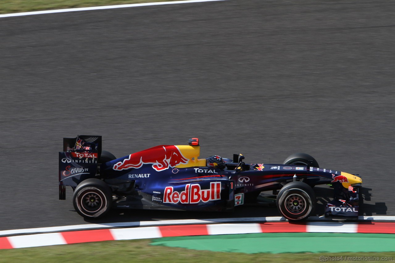 GP GIAPPONE, 07.10.2011- Prove Libere 1, Venerdi', Sebastian Vettel (GER), Red Bull Racing, RB7