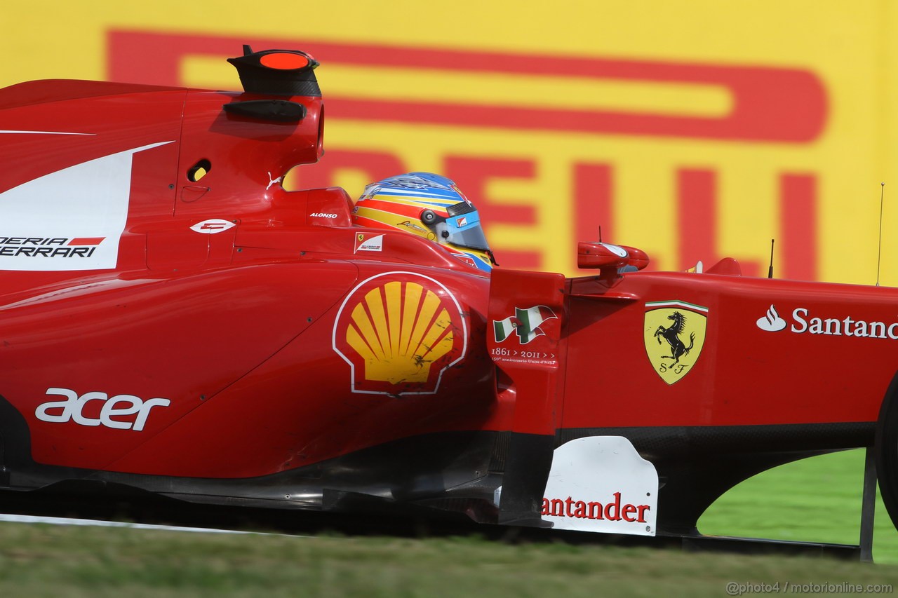 GP GIAPPONE, 07.10.2011- Prove Libere 1, Venerdi', Fernando Alonso (ESP), Ferrari, F-150 Italia