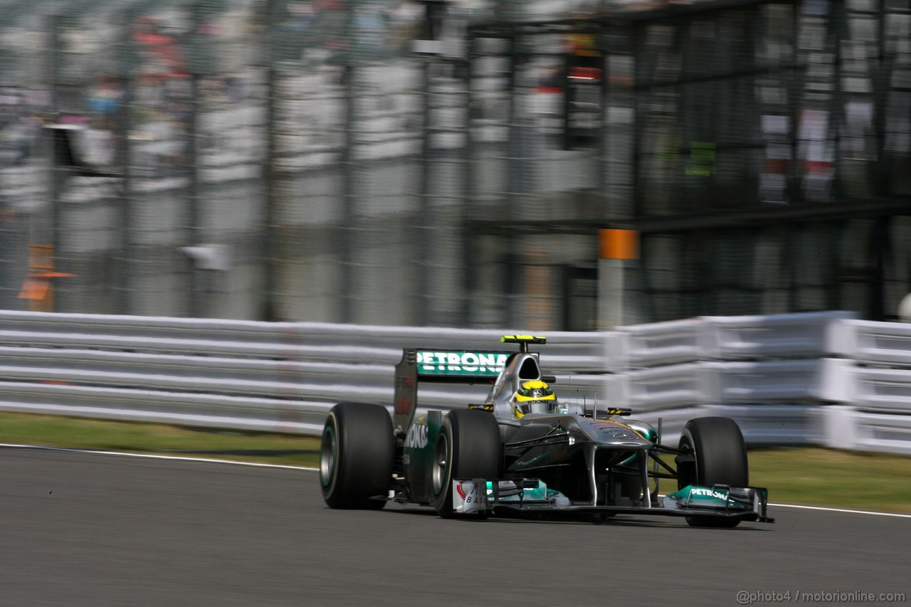 GP GIAPPONE, 07.10.2011- Prove Libere 1, Venerdi', Nico Rosberg (GER), Mercedes GP Petronas F1 Team, MGP W02 