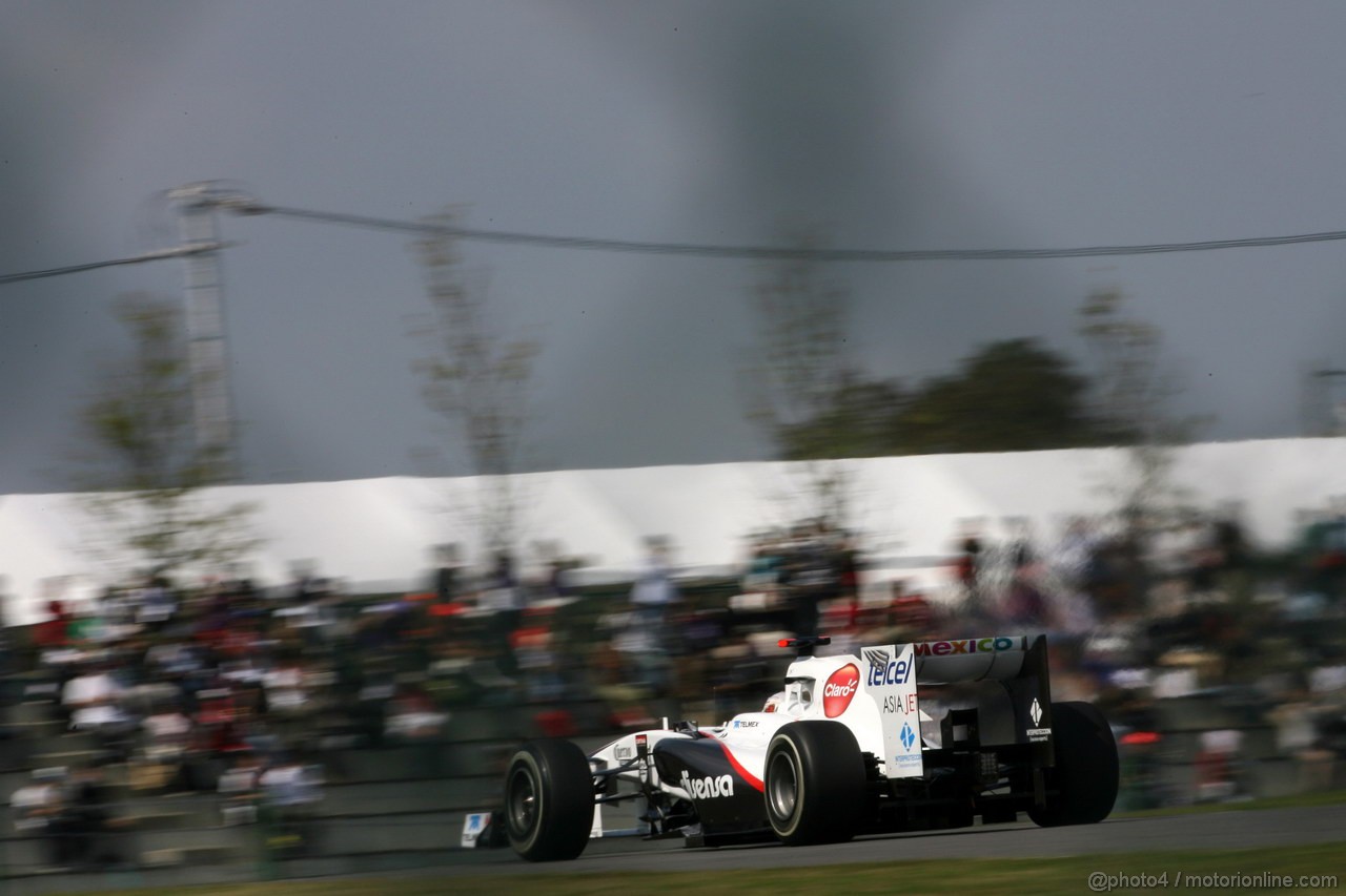 GP GIAPPONE, 07.10.2011- Prove Libere 1, Venerdi', Kamui Kobayashi (JAP), Sauber F1 Team C30 