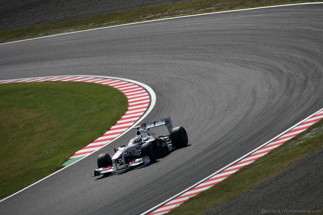 GP GIAPPONE, 07.10.2011- Prove Libere 1, Venerdi', Kamui Kobayashi (JAP), Sauber F1 Team C30