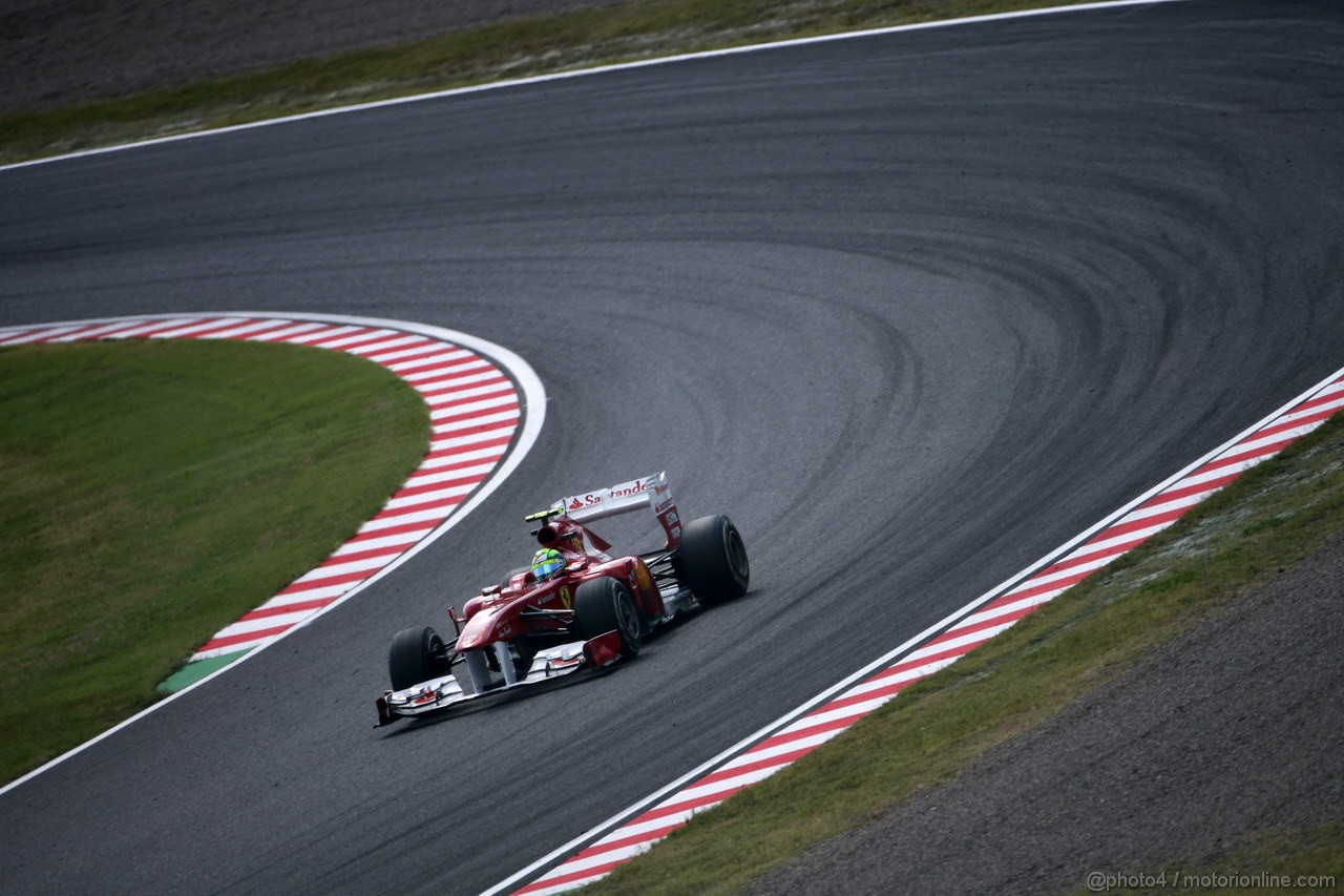GP GIAPPONE, 07.10.2011- Prove Libere 1, Venerdi', Felipe Massa (BRA), Ferrari, F-150 Italia 