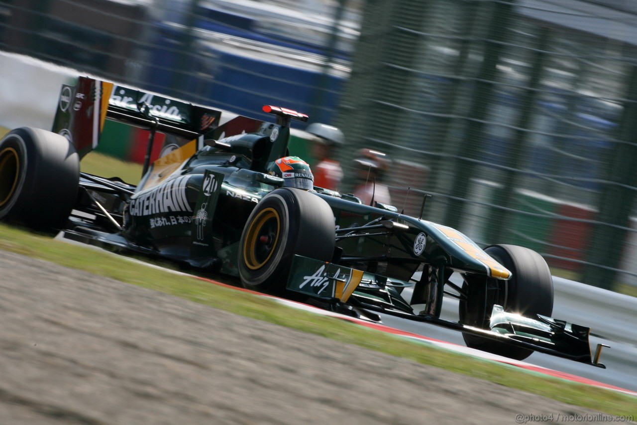 GP GIAPPONE, 07.10.2011- Prove Libere 1, Venerdi', Karun Chandhok (IND), Team Lotus, TL11  