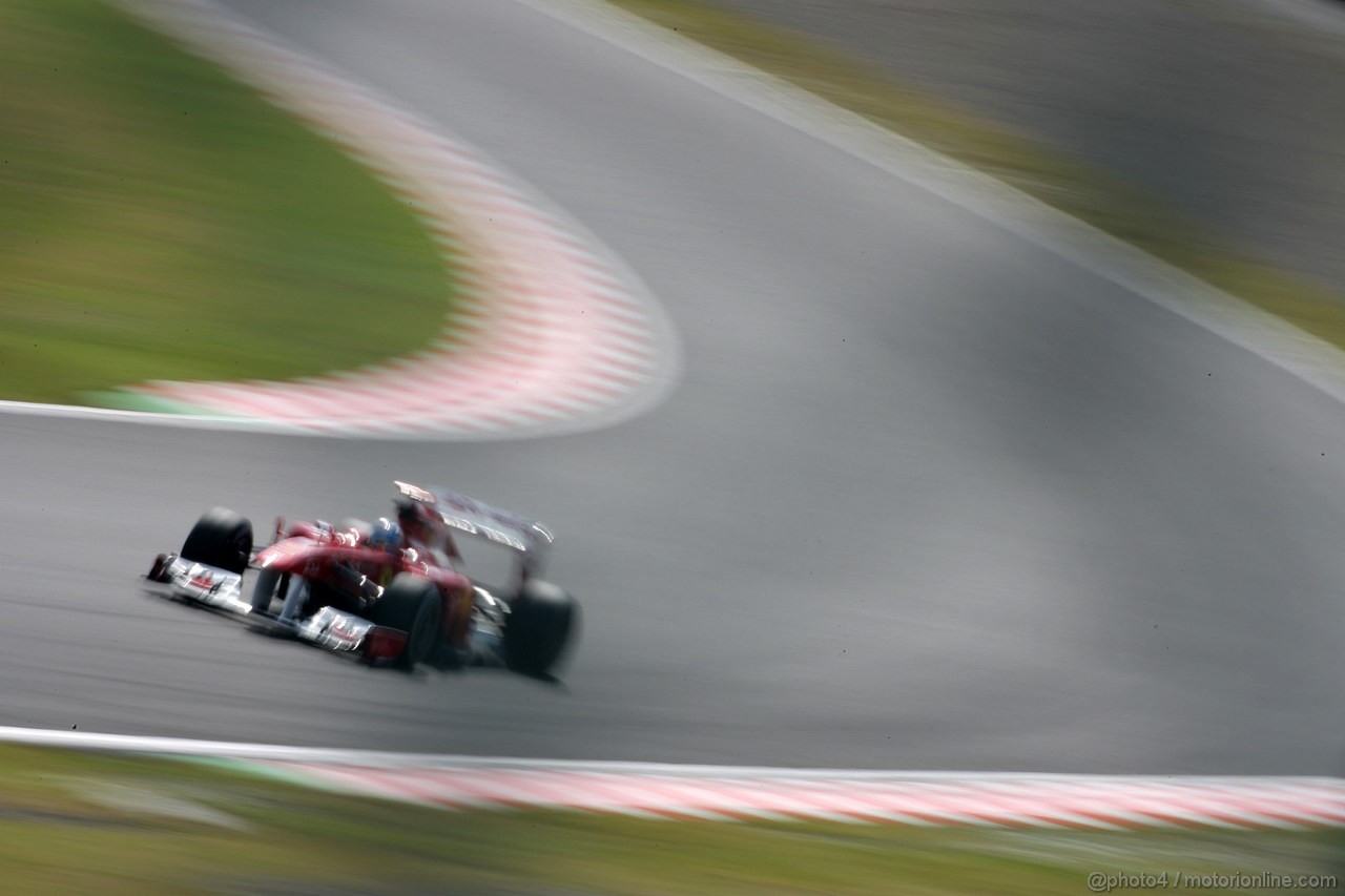 GP GIAPPONE, 07.10.2011- Prove Libere 1, Venerdi', Fernando Alonso (ESP), Ferrari, F-150 Italia 