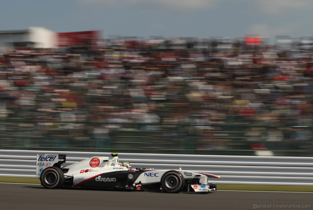 GP GIAPPONE, 07.10.2011- Prove Libere 1, Venerdi', Sergio P�rez (MEX), Sauber F1 Team C30 