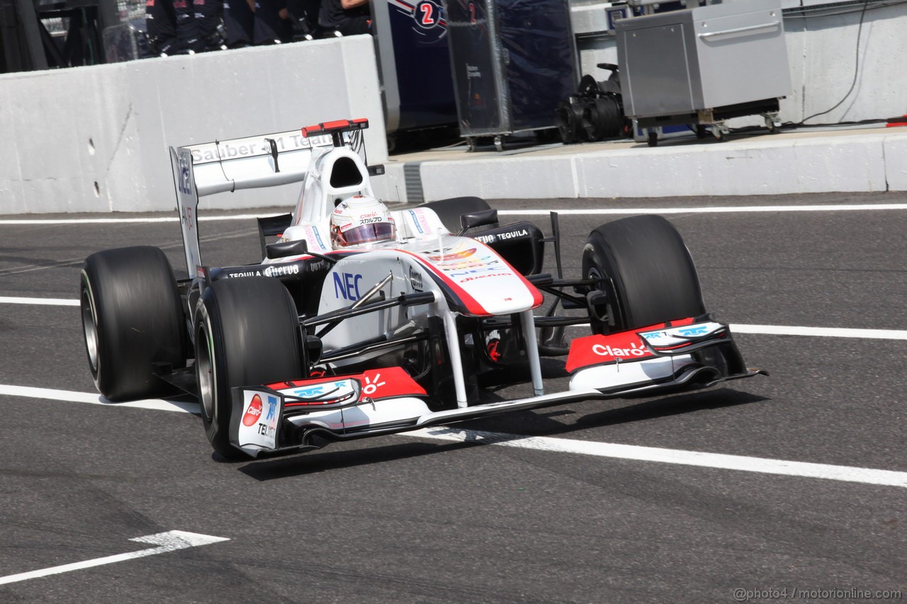 GP GIAPPONE, 07.10.2011- Prove Libere 1, Venerdi', Kamui Kobayashi (JAP), Sauber F1 Team C30 