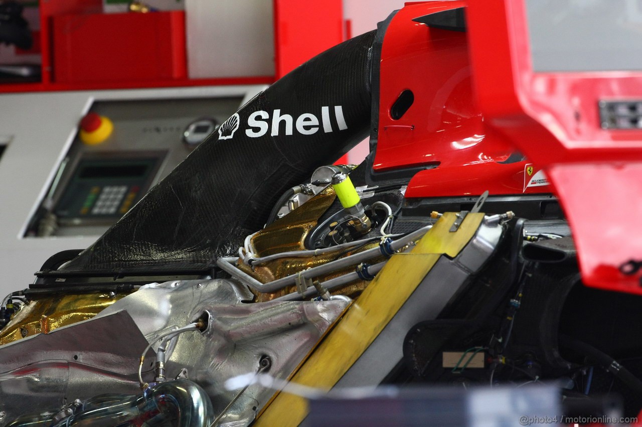 GP GIAPPONE, 07.10.2011- Prove Libere 1, Venerdi', Ferrari, F-150 Italia, detail