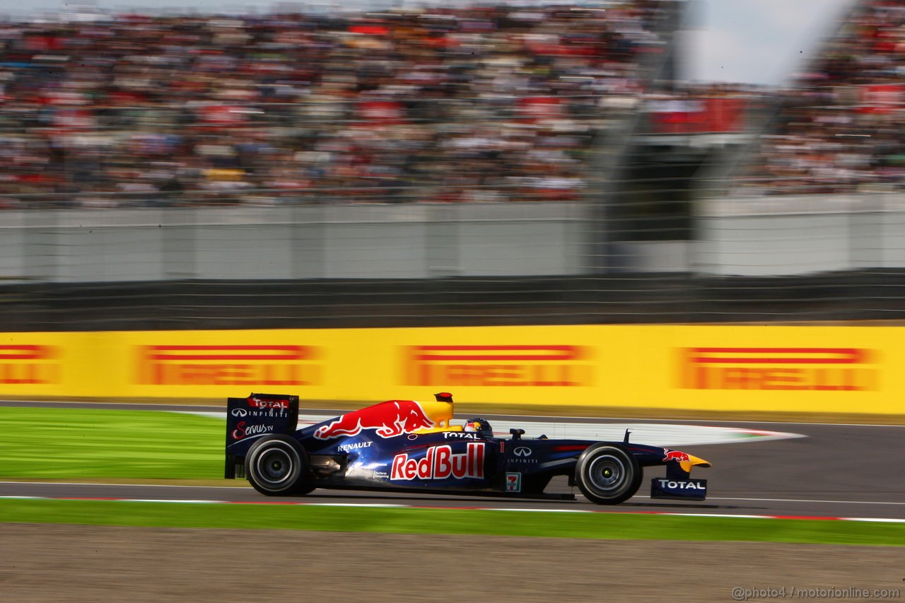 GP GIAPPONE, 07.10.2011- Prove Libere 2, Venerdi', Sebastian Vettel (GER), Red Bull Racing, RB7 
