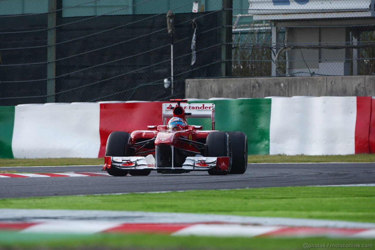 GP GIAPPONE, 07.10.2011- Prove Libere 2, Venerdi', Fernando Alonso (ESP), Ferrari, F-150 Italia