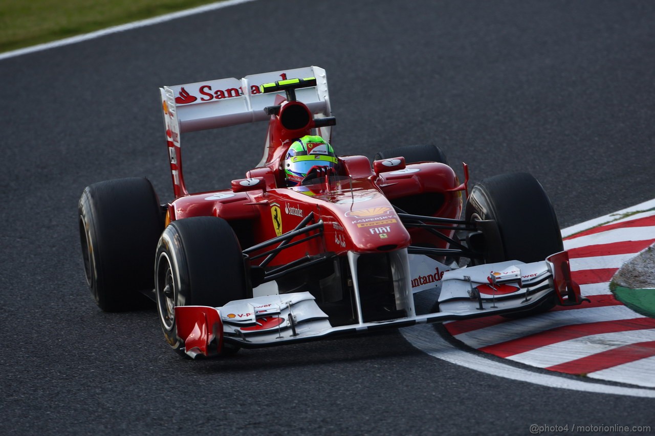 GP GIAPPONE, 07.10.2011- Prove Libere 2, Venerdi', Felipe Massa (BRA), Ferrari, F-150 Italia 