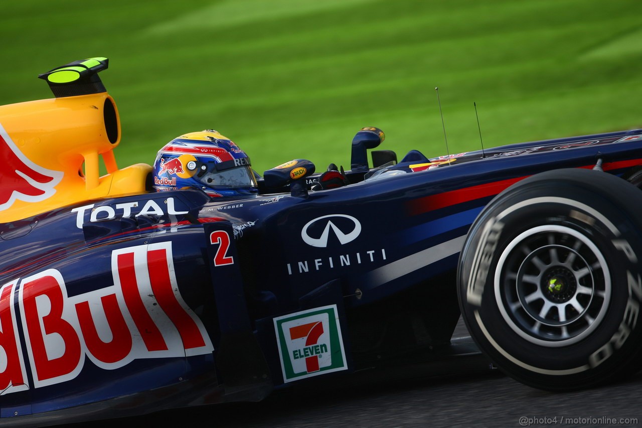 GP GIAPPONE, 07.10.2011- Prove Libere 2, Venerdi', Mark Webber (AUS), Red Bull Racing, RB7 