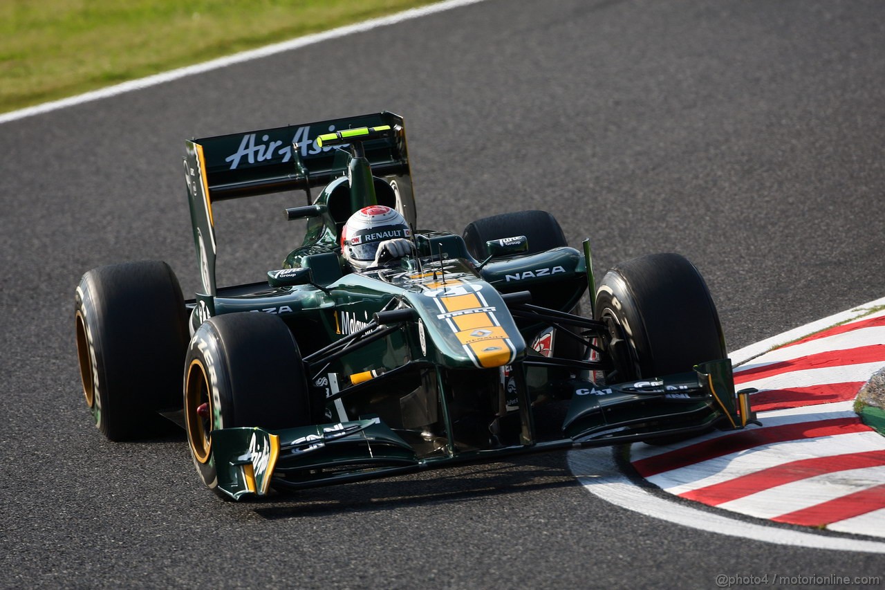 GP GIAPPONE, 07.10.2011- Prove Libere 2, Venerdi', Jarno Trulli (ITA), Team Lotus, TL11