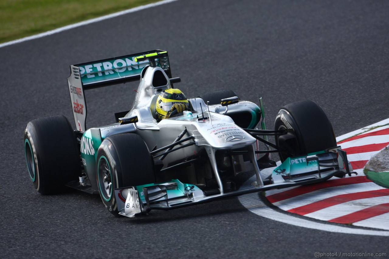 GP GIAPPONE, 07.10.2011- Prove Libere 2, Venerdi', Nico Rosberg (GER), Mercedes GP Petronas F1 Team, MGP W02 