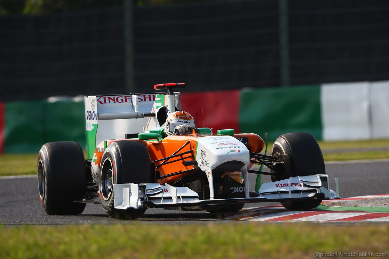 GP GIAPPONE, 07.10.2011- Prove Libere 2, Venerdi', Adrian Sutil (GER), Force India F1 Team, VJM04