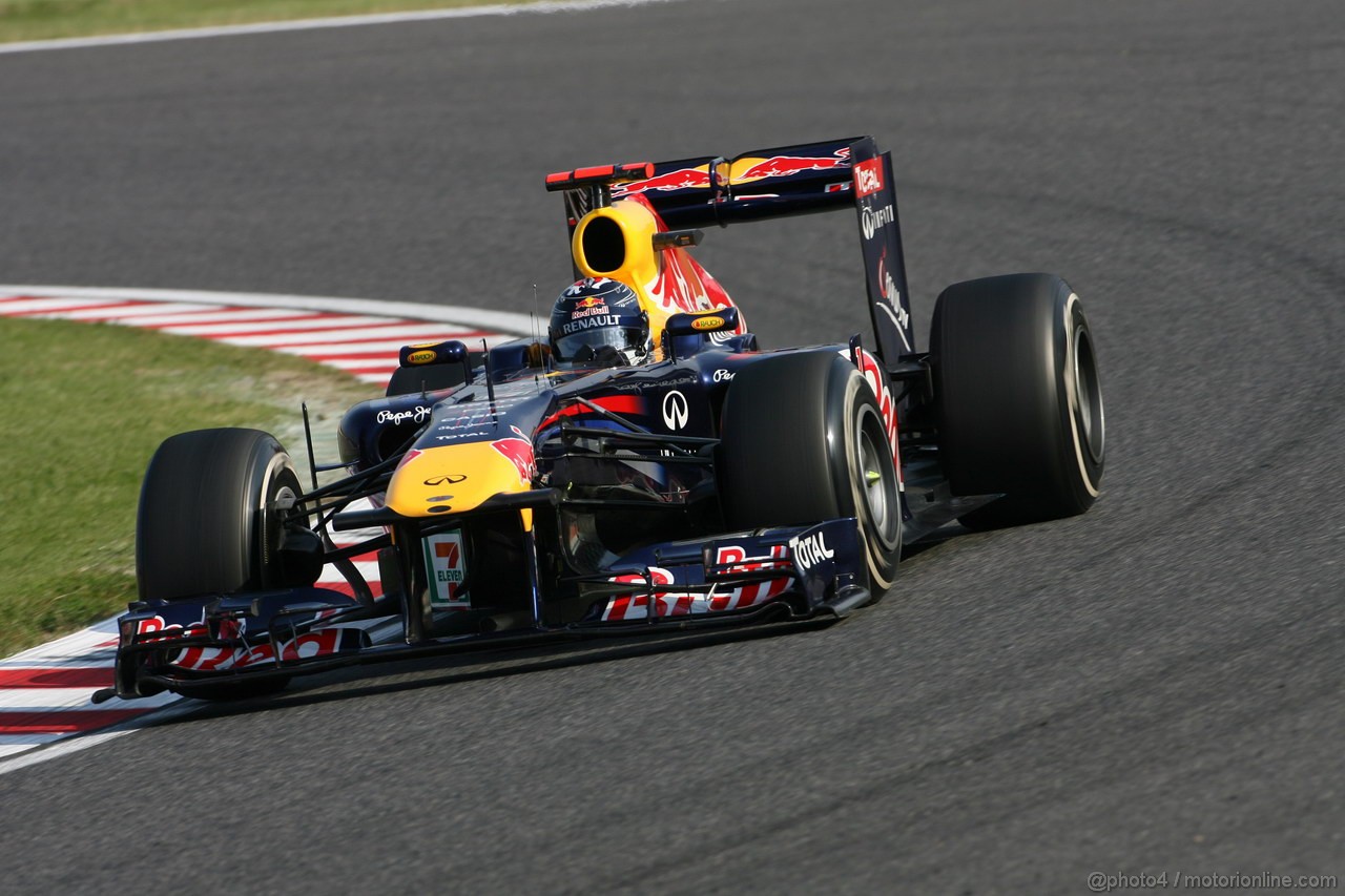 GP GIAPPONE, 07.10.2011- Prove Libere 2, Venerdi', Sebastian Vettel (GER), Red Bull Racing, RB7