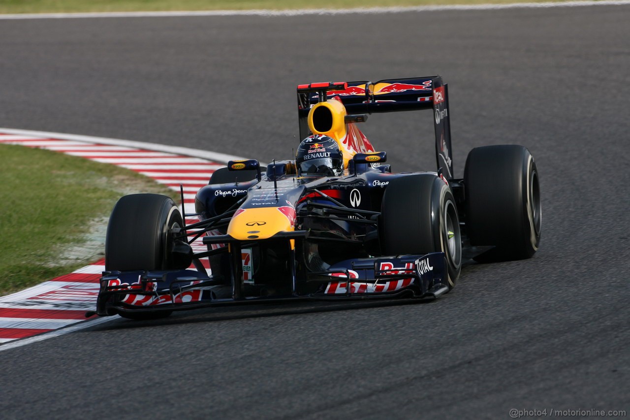 GP GIAPPONE, 07.10.2011- Prove Libere 2, Venerdi', Sebastian Vettel (GER), Red Bull Racing, RB7 