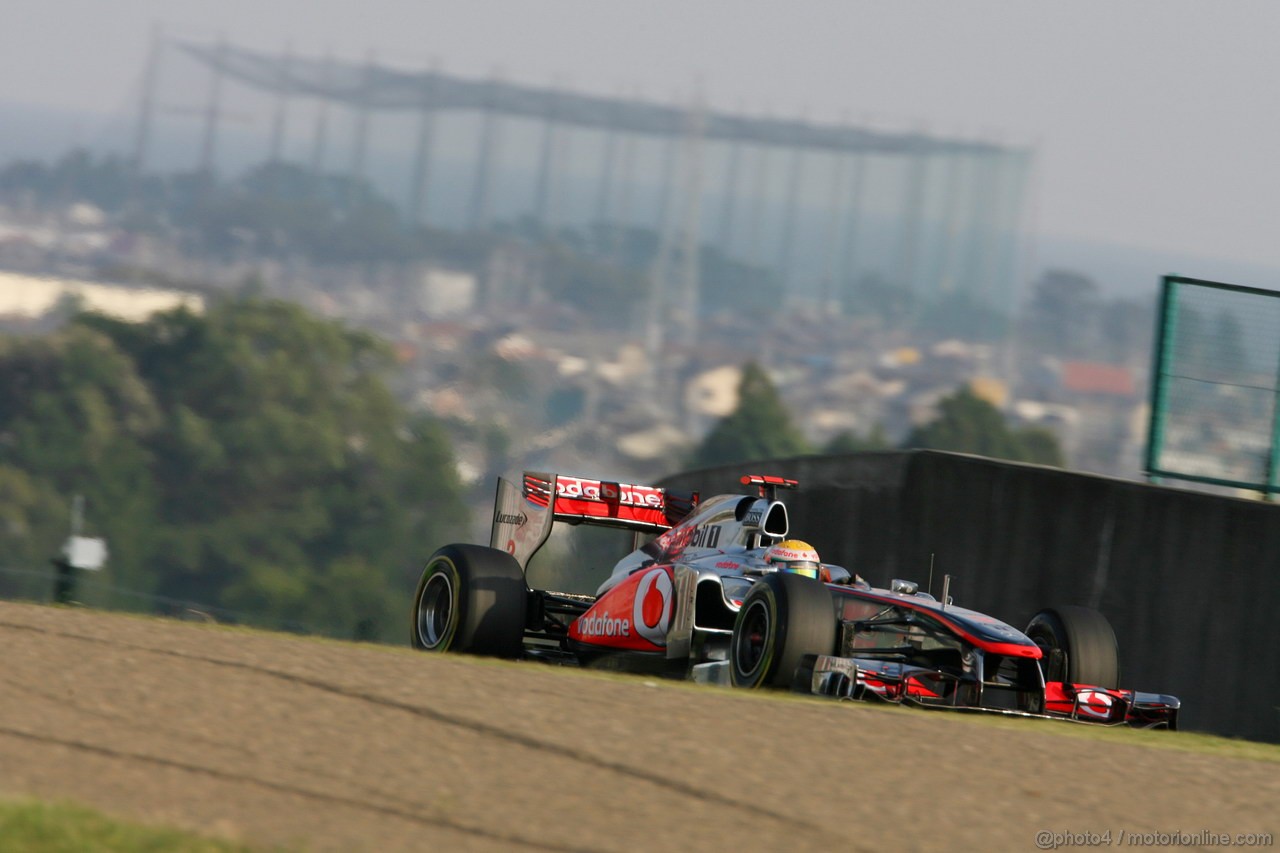GP GIAPPONE, 07.10.2011- Prove Libere 2, Venerdi', Lewis Hamilton (GBR), McLaren  Mercedes, MP4-26 