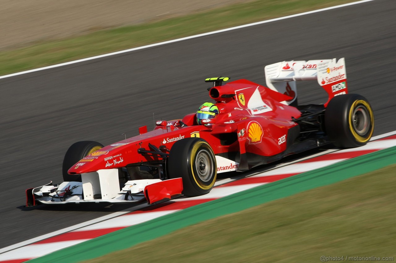 GP GIAPPONE, 07.10.2011- Prove Libere 2, Venerdi', Felipe Massa (BRA), Ferrari, F-150 Italia